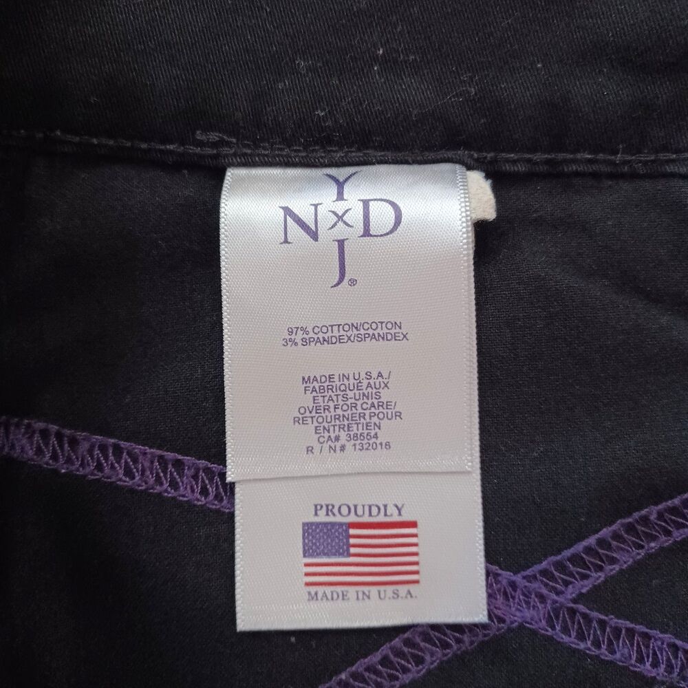 NYDJ Lift Tuck Women's 14 Black Chino Shorts Stretch High Rise 5 Pocket - Picture 9 of 10